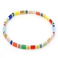 Neue Kontrastfarbe Regenbogen Anzug Perlen Handbesetztes Armband sku image 3