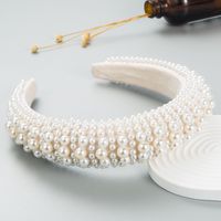 European And American Fashion New Style Full Pearl Sponge Headband Female Wholesale sku image 1