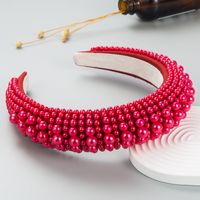 European And American Fashion New Style Full Pearl Sponge Headband Female Wholesale sku image 2