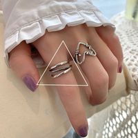 Fashion Chain Open Simple Creative New Geometric Copper Ring sku image 1