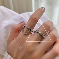 Fashion Chain Open Simple Creative New Geometric Copper Ring sku image 3