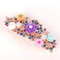 Alloy Rhinestone-inlaid Comb Hair New Hair Accessories Five-tooth Comb Plate Hair Clip main image 13
