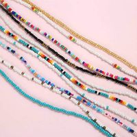 Perles De Riz Colorées À La Main Multicouches Chaîne De Plage Mode Chaîne De Taille Femmes main image 5
