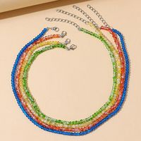 Korean Version Creative Small Fresh All-match Glass Bead Necklace Set sku image 1