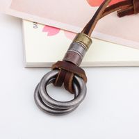 Simple Pendant Cowhide Necklace Leather Rope Necklace Jewelry main image 4
