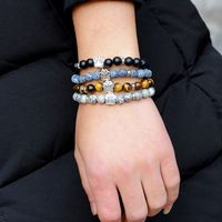 Nueva Moda Coreana, Pulseras Con Cuentas Para Hombres Y Mujeres, Joyería De Piedra De 8mm Al Por Mayor main image 4