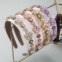 Fashion Baroque Flash Crystal Flower Hair Accessories Headband main image 3