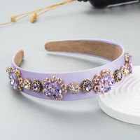 Fashion Baroque Flash Crystal Flower Hair Accessories Headband main image 5