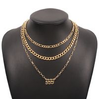 Fashion Exaggerated Multi-layer Chain Hip-hop Punk Simple Geometric Necklace main image 6