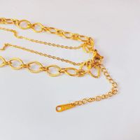 Europäische Und Amerikanische Modetrend Doppellagige Halskette Aus Titanstahl 18 Karat Gold main image 5