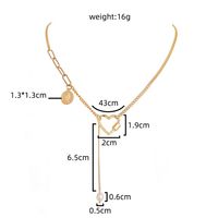 Simple Stitching Winding Heart Fashion Oval Pearl Pendant Necklace main image 5