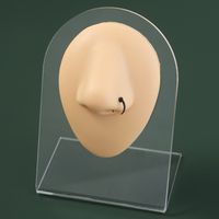 Fashion Black C-shaped Crescent Body Piercing Horn Nose Ring main image 3