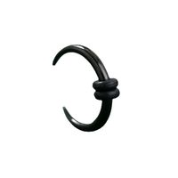 Fashion Black C-shaped Crescent Body Piercing Horn Nose Ring main image 6