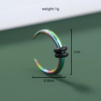 European And American C-type Crescent Body Stainless Steel Nose Ring main image 5