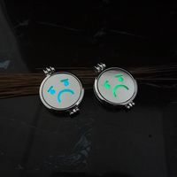Fashion Can Open Hollow Photo Box Perfume Essential Oil Pendant Halloween Luminous Necklace Jewelry main image 5