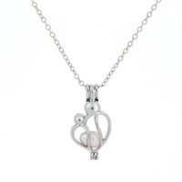 Simple Retro Jewelry Pearl Cage Pendant Simple Hollow Irregular Necklace main image 1