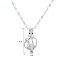 Simple Retro Jewelry Pearl Cage Pendant Simple Hollow Irregular Necklace main image 6