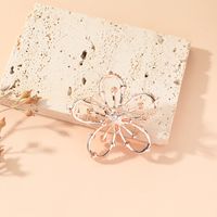 Corée Mode Flash Diamant Perle Petite Broche Fleur Creuse Fraîche main image 4