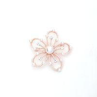 Corée Mode Flash Diamant Perle Petite Broche Fleur Creuse Fraîche main image 5