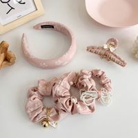 Girl Cherry Blossom Pink Flower Bow Hairpin Hair Rope Top Clip Hair Accessories main image 2