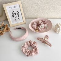 Girl Cherry Blossom Pink Flower Bow Hairpin Hair Rope Top Clip Hair Accessories main image 3