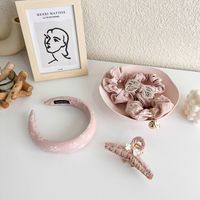 Girl Cherry Blossom Pink Flower Bow Hairpin Hair Rope Top Clip Hair Accessories main image 4