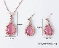 New European And American Necklace Earrings Two-piece Ladies Crystal Jewelry Set main image 4