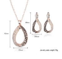 New Trend Jewelry Gift Rose Gold Plated Necklace Earring Set main image 4