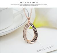 New Trend Jewelry Gift Rose Gold Plated Necklace Earring Set main image 6