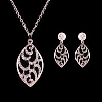 Bridal Wedding Gift Jewelry Necklace Earrings Two-piece Set main image 1
