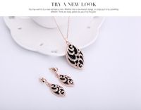 Bridal Wedding Gift Jewelry Necklace Earrings Two-piece Set main image 5