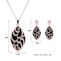 Bridal Wedding Gift Jewelry Necklace Earrings Two-piece Set main image 6
