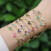 Fashion Geometric Copper Artificial Gemstones Bracelets In Bulk main image 1