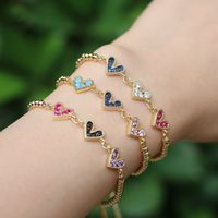 Fashion Geometric Copper Artificial Gemstones Bracelets In Bulk main image 3