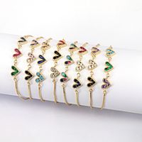 Fashion Geometric Copper Artificial Gemstones Bracelets In Bulk main image 4