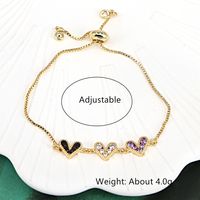 Fashion Geometric Copper Artificial Gemstones Bracelets In Bulk main image 5