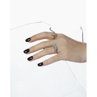 Korean Niche Design Simple New Line Texture S925 Sterling Silver Open Ring Female main image 4