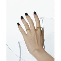 Korean Niche Design Simple New Line Texture S925 Sterling Silver Open Ring Female main image 5