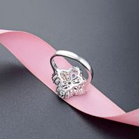 Exaggerated Popular Accessories Simple S925 Sterling Silver Zircon Jewelry Hip-hop Ring main image 3