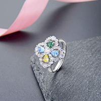 Exaggerated Popular Accessories Simple S925 Sterling Silver Zircon Jewelry Hip-hop Ring main image 5