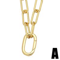 European And American Thick Chain Hiphop Men And Women Heart Copper Necklace Wholesale main image 3