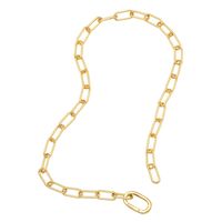 European And American Thick Chain Hiphop Men And Women Heart Copper Necklace Wholesale main image 6