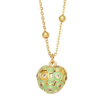 European And American Copper Plated 18k Gold Fashion Dripping Oil Pendant Necklace Female main image 4