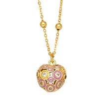 European And American Copper Plated 18k Gold Fashion Dripping Oil Pendant Necklace Female main image 5