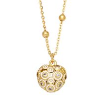 European And American Copper Plated 18k Gold Fashion Dripping Oil Pendant Necklace Female main image 6