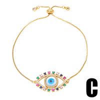 European And American Niche Light Luxury Evil's Eye Zircon Copper Bracelet Wholesale main image 5