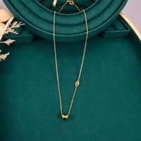 Simple Round Pendant Titanium Steel Gold-plated 18k Necklace Female Trendy Sweater Chain main image 6
