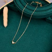 French Trendy Retro Diamond-encrusted Heart Diamond Titanium Steel Necklace Wholesale main image 6
