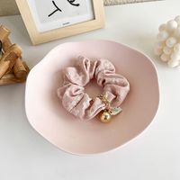 Girl Cherry Blossom Pink Flower Bow Hairpin Hair Rope Top Clip Hair Accessories sku image 2
