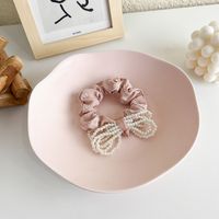 Girl Cherry Blossom Pink Flower Bow Hairpin Hair Rope Top Clip Hair Accessories sku image 4